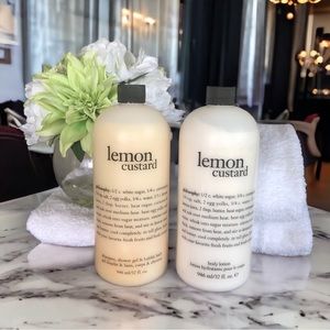 Philosophy Lemon Custard 3-In-Shampoo and Body Lotion - both 32 fl. oz. New